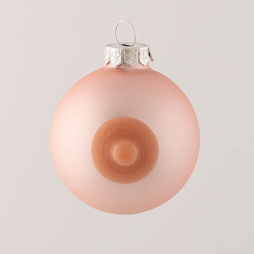 Nipple kerstballen roze