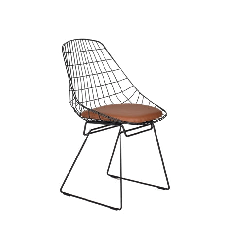 Pastoe Wire Chair zwart cognac