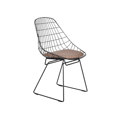 Pastoe Wire chair zwart lichtbruin