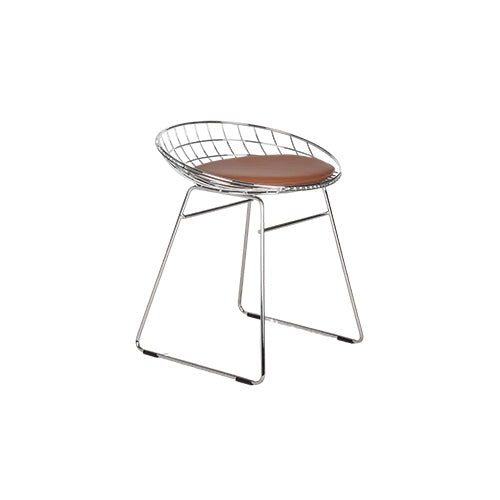 Pastoe Wire Stool chroom cognac leder
