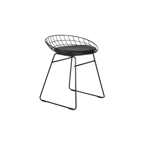 Pastoe Wire stool zwart zwart leder