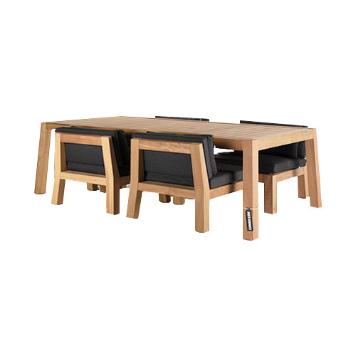 Piet Boon Niek en Anne tafel en stoelen grijs