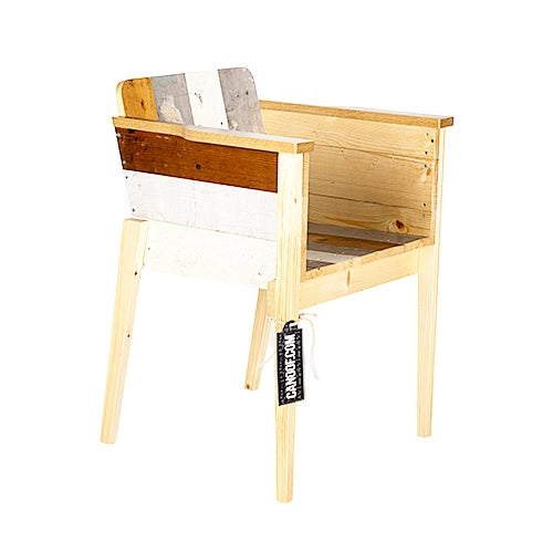Piet Hein Eek kuipstoel sloophout multicolor