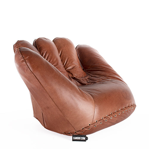 Poltronova Joe fauteuil bruin leder