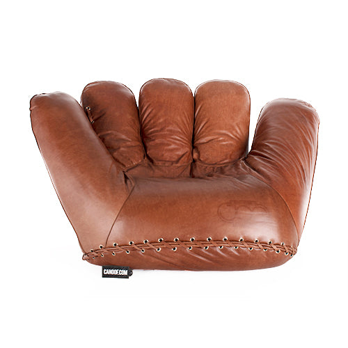 Poltronova Joe fauteuil bruin leder