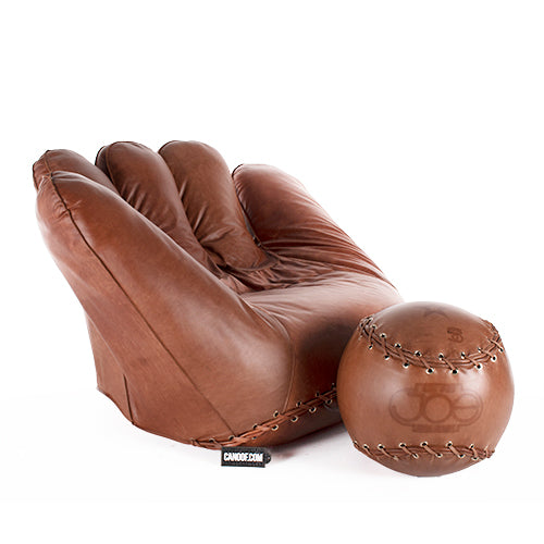 Poltronova Joe fauteuil bruin vintage leder