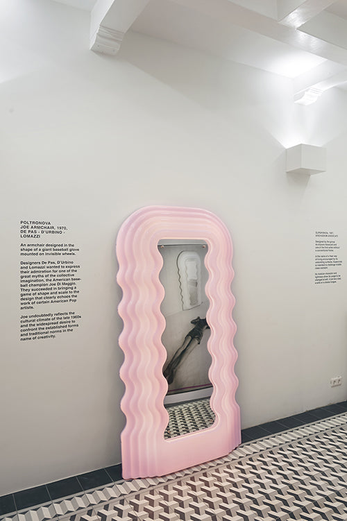 Poltronova Ultrafragola spiegel roze