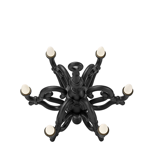 qeeboo fallen chandelier lamp zwart