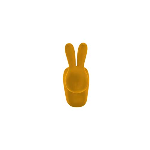 qeeboo rabbit xs velvet geel deurstopper