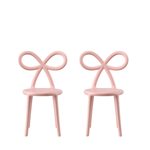 Qeeboo Ribbon baby chair roze set van 2