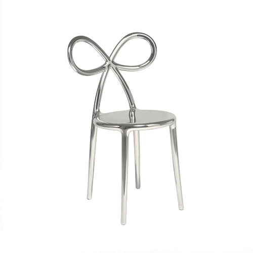 Qeeboo Ribbon Chair Metal finish silver grijs