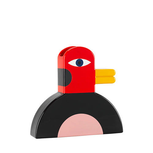 Qeeboo Oggian Giuggiolo vaas zwart roze rood