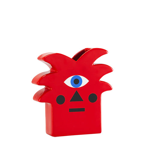 Qeeboo Oggian Red Palm vaas rood