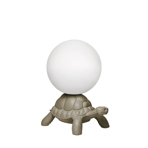 Qeeboo turtle lamp grijs/bruin