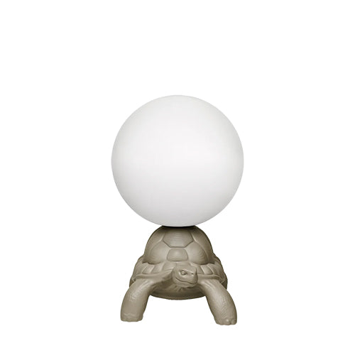 Qeeboo turtle lamp grijs/bruin