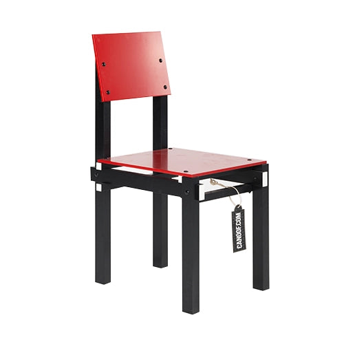 Pastoe Rietveld Militaire stoel Rood zwart