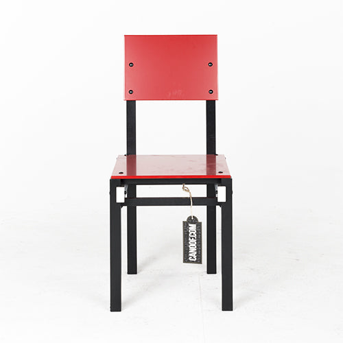 Pastoe Rietveld Militaire stoel Rood zwart