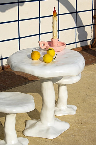 Seletti Amanita tafel en stoel set wit