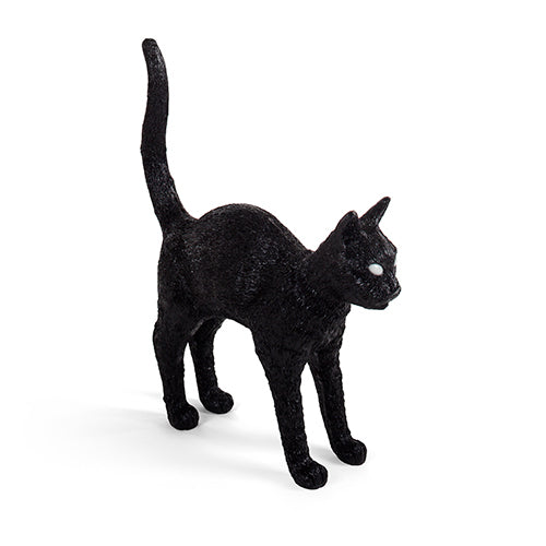 seletti cat lamp zwart
