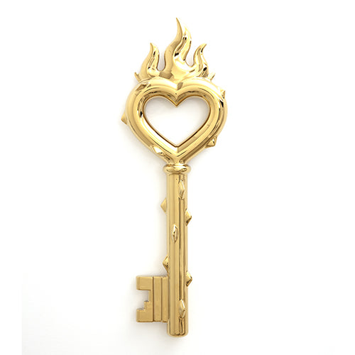 seletti key heart accessoires goud kleurig