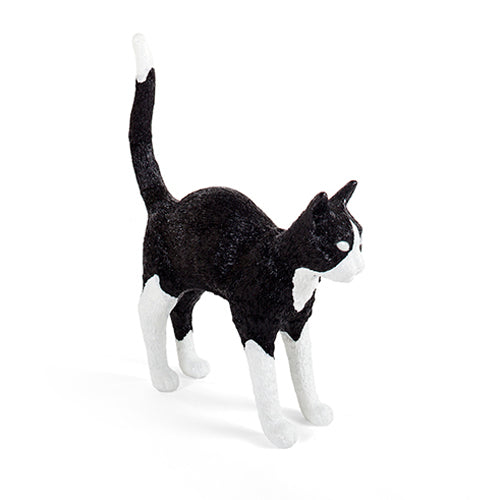 seletti cat lamp zwart wit
