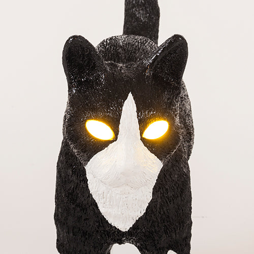 seletti cat lamp zwart wit