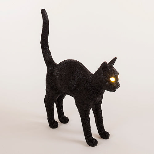 seletti cat lamp zwart