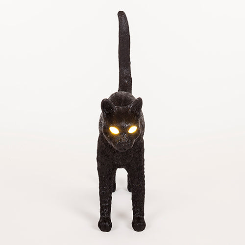 seletti cat lamp zwart