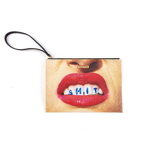 seletti clutch shit rood