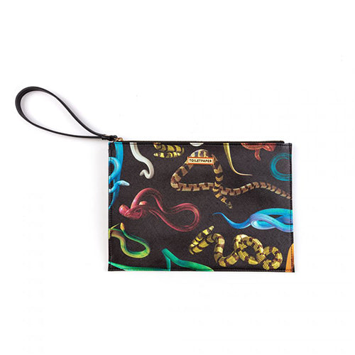 seletti clutch slangen zwart
