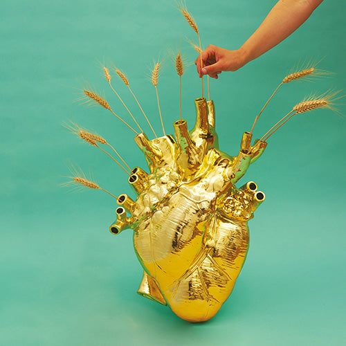 Seletti hart vaas giant goud