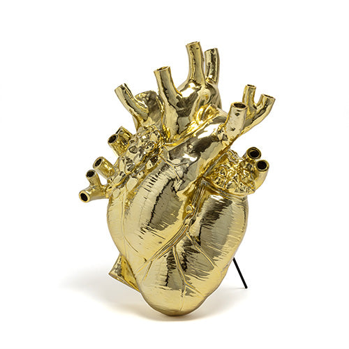 Seletti hart vaas giant goud kleur