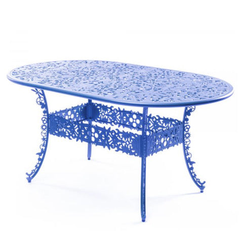 seletti industry tafel ovaal blauw