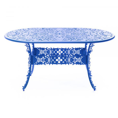 seletti industry tafel ovaal blauw