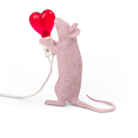 seletti muis hart lamp roze