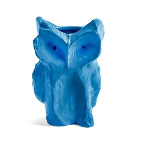 Serax uil vaas blauw