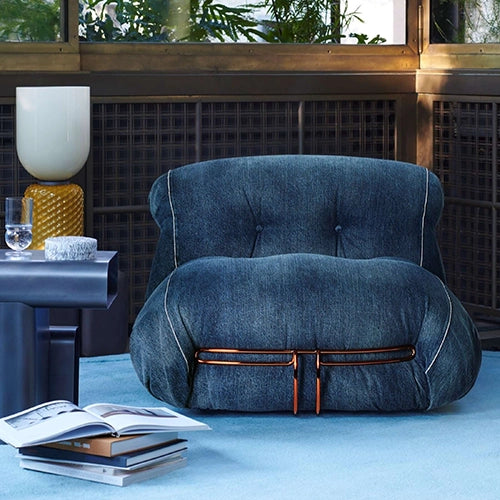 Cassina Soriana fauteuil denim