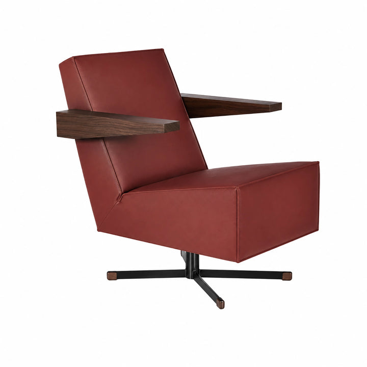 Spectrum Press room chair roestbruin leder