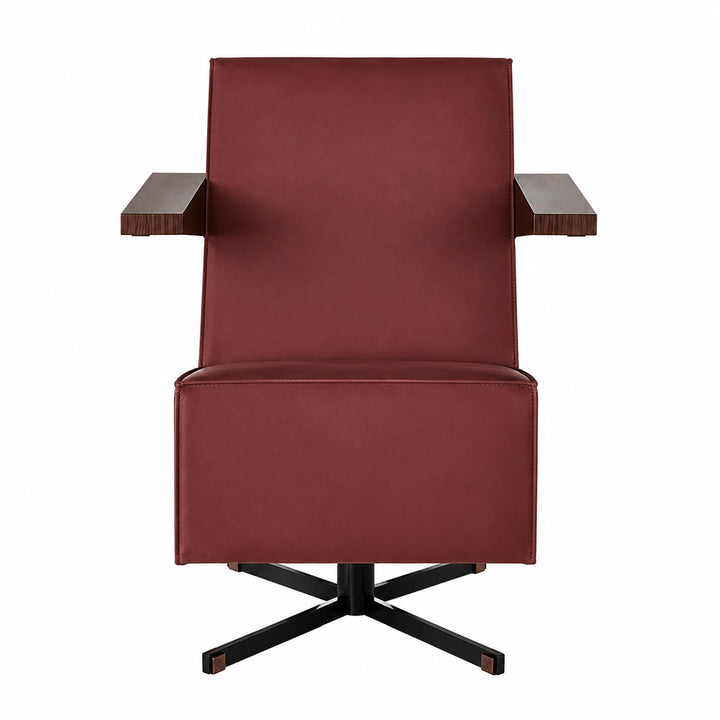 Spectrum Press room chair roestbruin leder