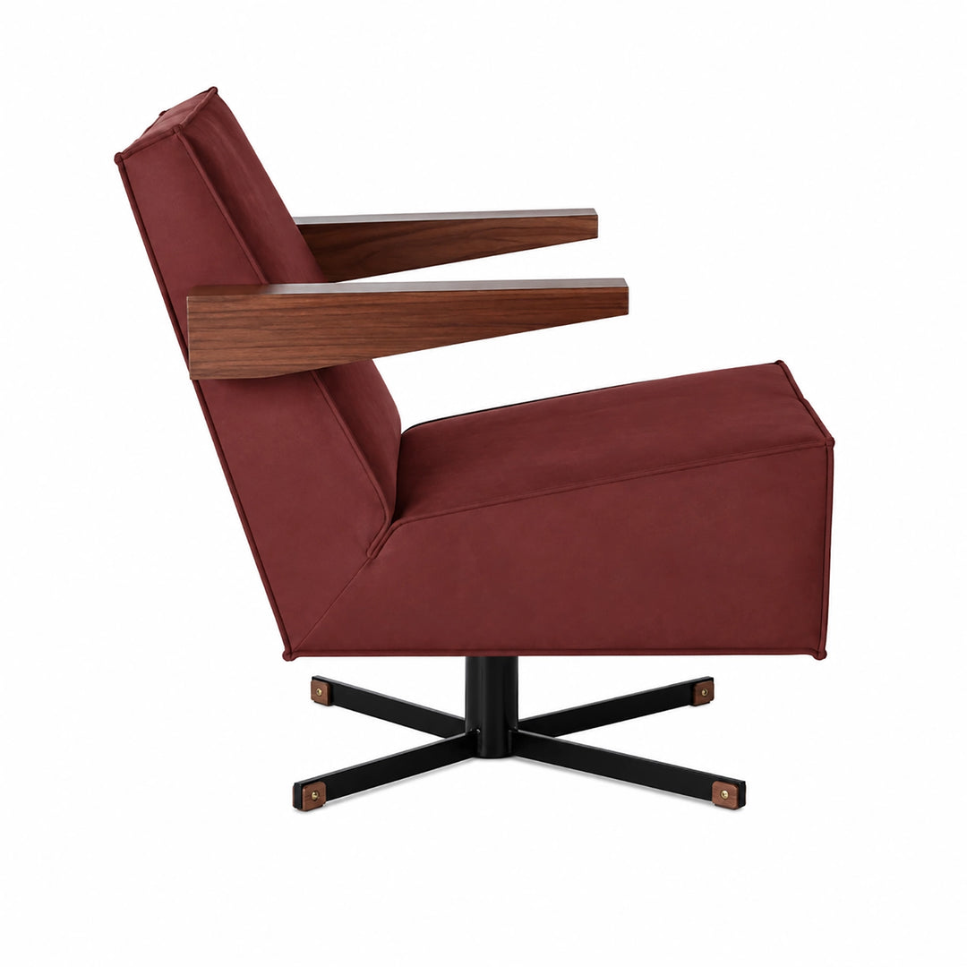 Spectrum Press room chair roestbruin leder