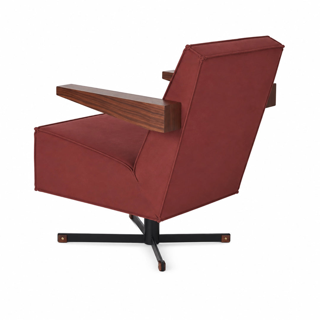Spectrum Press room chair roestbruin leder