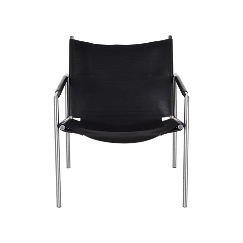 Spectrum SZ02 fauteuil zwart leder vintage