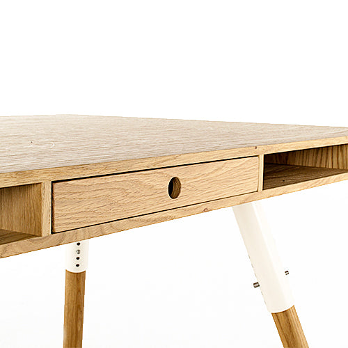 Spectrum phill tafel eiken naturel wit