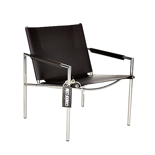 Spectrum SZ02 fauteuil donkerbruin chroom