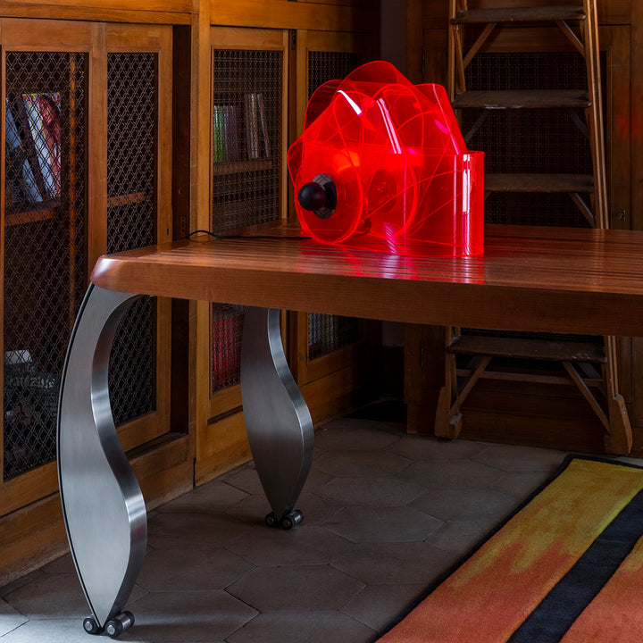Poltronova Gherpe tafellamp rood