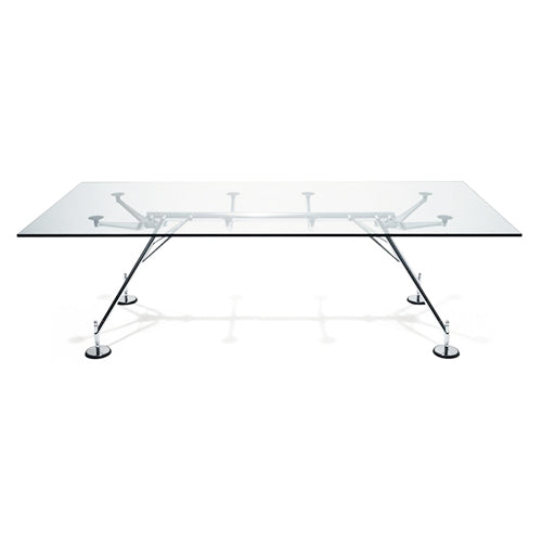 Tecno nomos tafel glas chroom