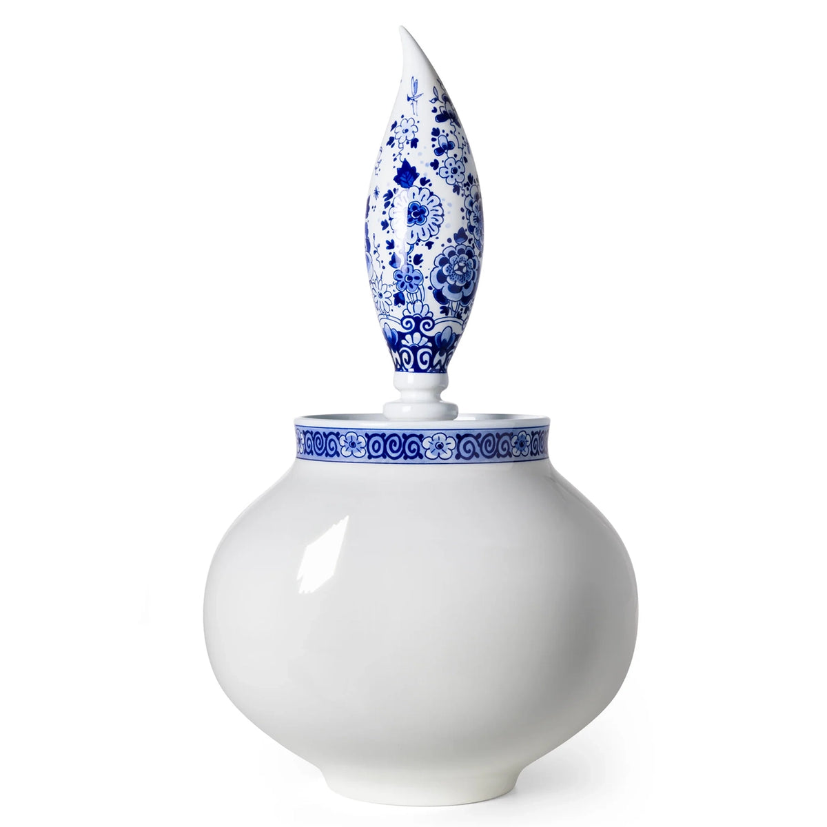 Moooi Delft Blue vaas nr.2 wit-blauw 