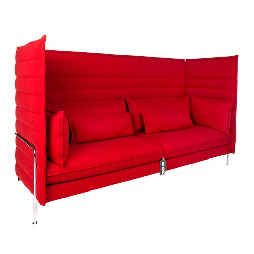 Vitra Alcove 3 zits bank rood