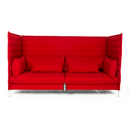 vitra alcove 3-zits bank rood
