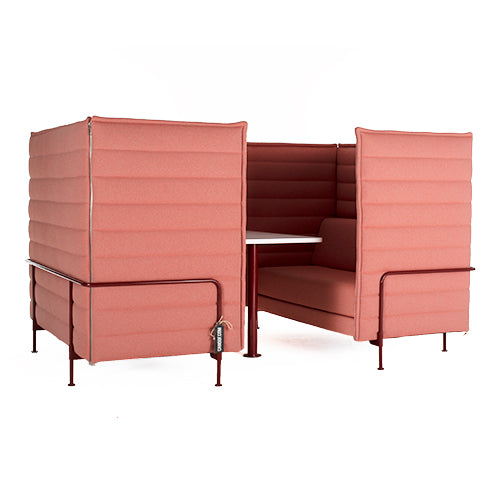 Vitra Alcove Cabin bank roze rood